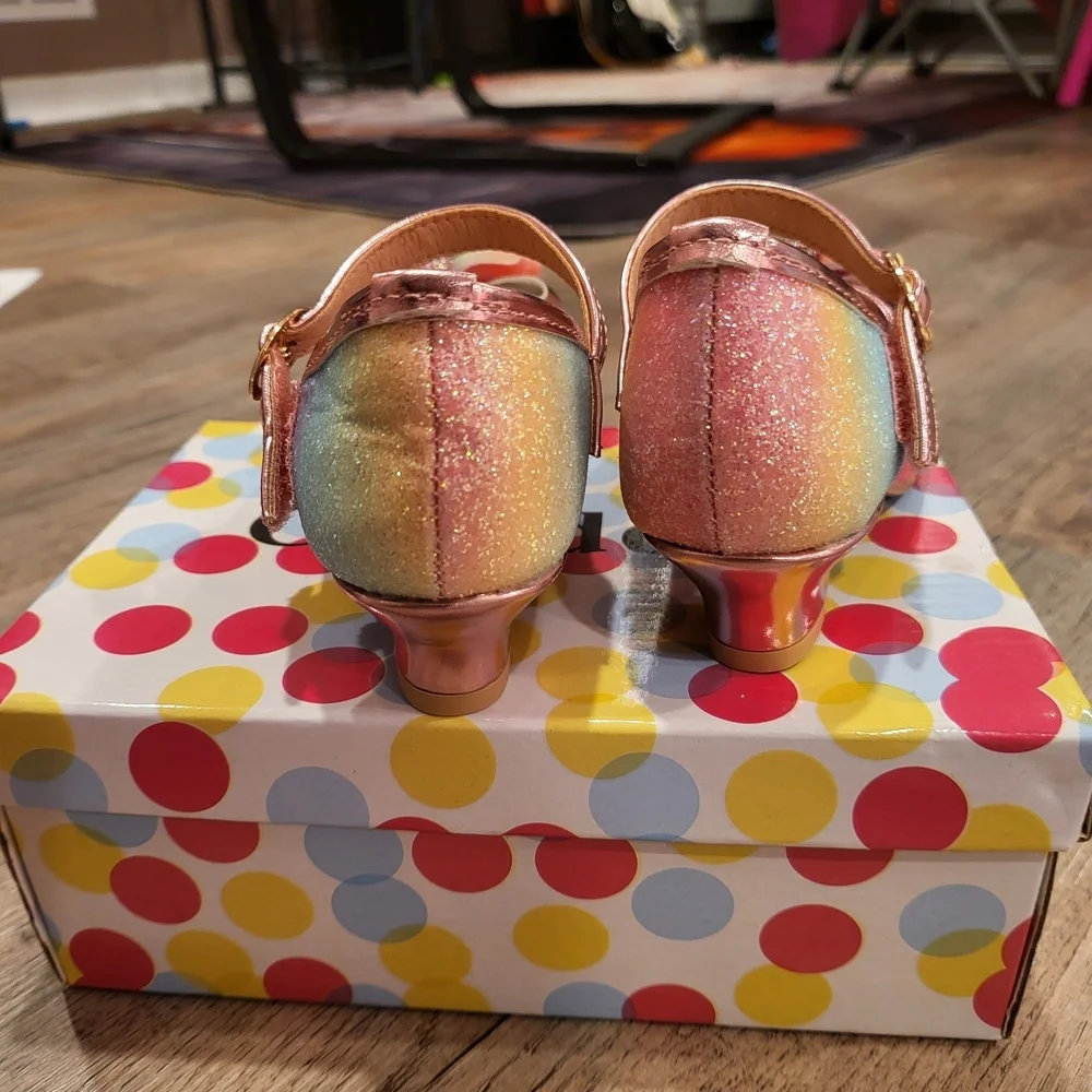 Glittery Pastel Kids Mary Jane Shoes